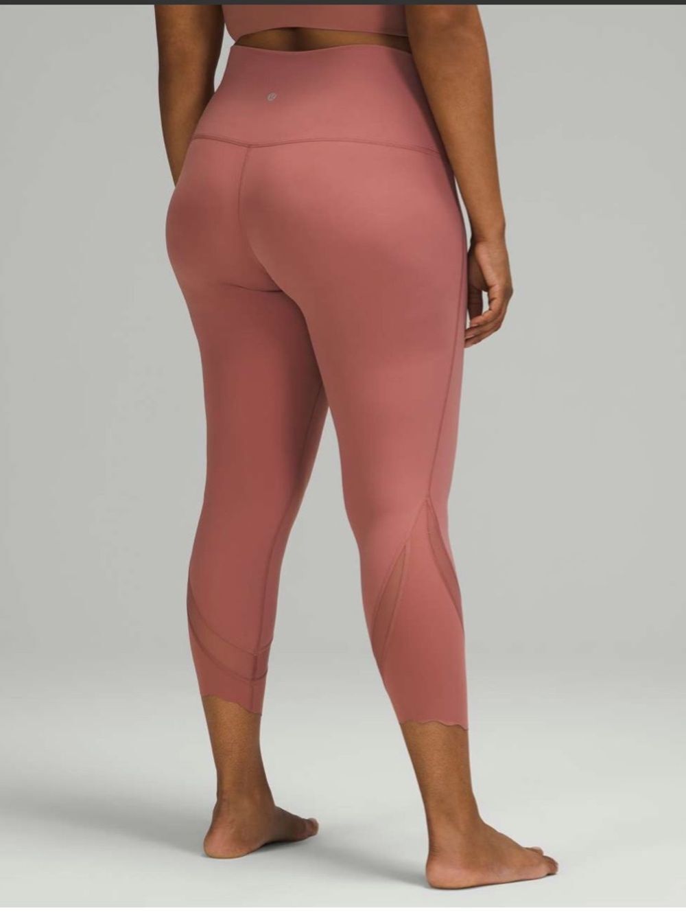 Lululemon Wunder Under Scalloped Hem High-Rise Crop 23" Spiced Chai